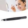 Multi Purpose Eyebrow Tweezers Stainless Steel Ergonomic Precise Slant Tip Eyebrow Tweezers with Comb Black