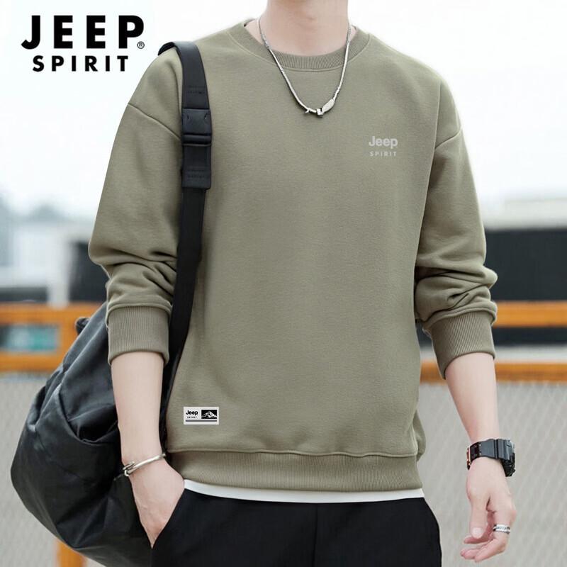 

JEEP SPIRIT Men s Round Neck Pullover Sweatshirt 2XL