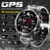New Adventure GPS Map Navigation Smart Watch AMOLED Screen 10ATM Waterproof Clock Compass Flashlight BT Call Smartwatch Men