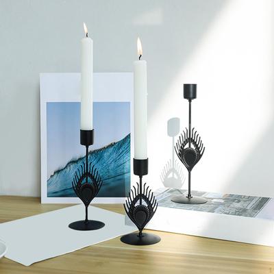 3x Säulenkerzenhalter Metall Kerzenleuchter Geschenke Tischplatte Tischmittelstück Ornament Dekorativ für