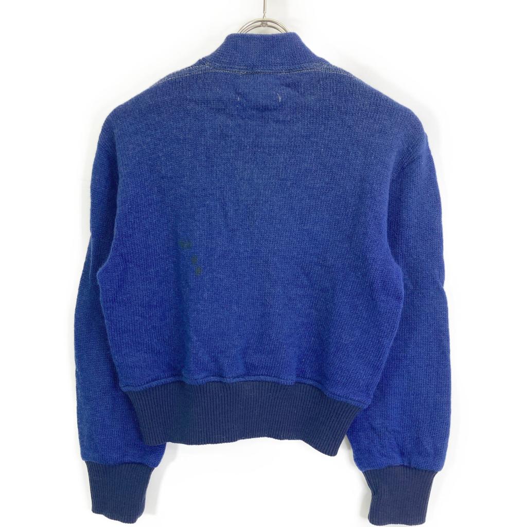 77circa Blue USED Remade Patch Knit Cardigan Tops blueUsed