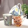 Van Gogh Bone China Mug: Creative Ceramic Cup with Famous European Painting - Personalized Gift