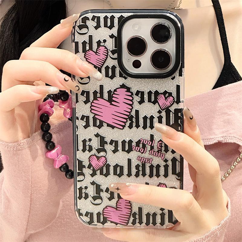 Zhitai Dual-Color Black Circle Case for Apple 16Pro, iPhone 11 Pro Max, with Chain