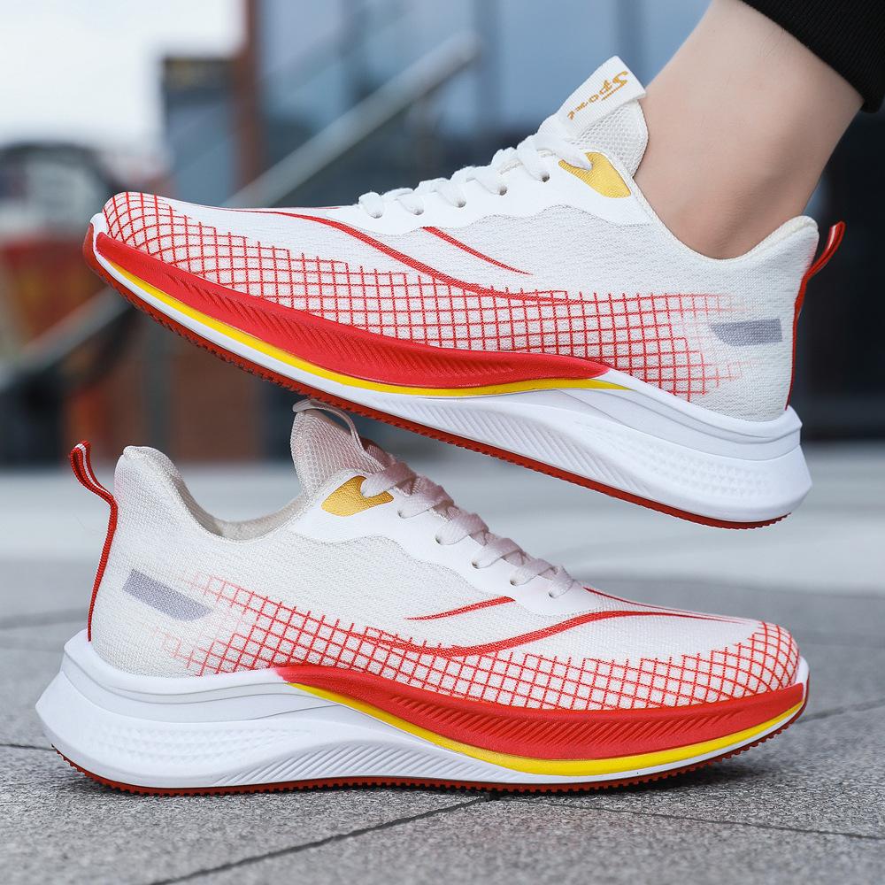 New Ultra-light Running Shoes, Mesh Breathable Shock-absorbing Soft-soled Sports Shoes, Adolescent Student Shoes, Lightweight Fly-woven Men's Shoes