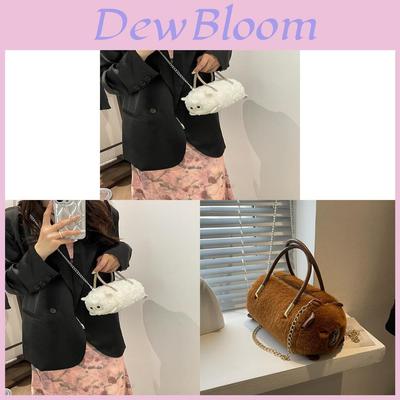 Plush Capybara Bucket Bag For Women With Zipper Closure And Crossbody Style For Daily Use