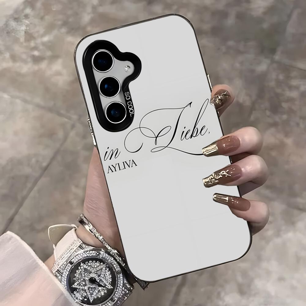Ayliva Mobile Phone Case For Samsung S25 Ultra S23 S22 S21 S20 Ultra Plus S24 Fe A54 A55 Color Silver Cover