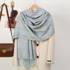 Cashmere Women Floral Scarf Winter Warm Shawl And Wrap Bandana Pashmina Female Foulard Square Thick Blanket Poncho