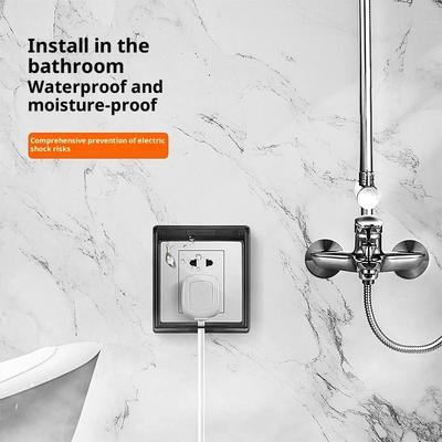 1/2/3 Stuks 86 Type Schakelaar Beschermhoes Zelfklevend Stopcontact Badkamer Waterdicht Elektrische Stekker Wandschakelaar Stopcontact Spat-P