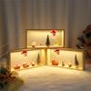 M-Modern-Christmas Night Light Stand, LED Santa Claus, Decorations, Presentation Stand, Mini Christmas Tree Decoration Stand