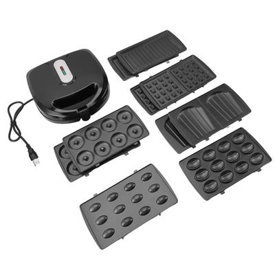750W Electric Waffle Donut Maker Panini Press Grill Nut Shell Shaped Cake Maker with Removable Non