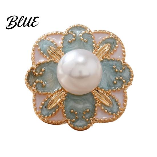 Decorative Lapel Pin Women Brooch Imitation Pearls Enamel Glaze Flower