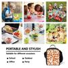 Ghost Pattern Shoulder Strap Lunch Bag for Boy and Girls Best Gifts 2D Flat Cartoon School Bento Lunch Box Bag for Children
