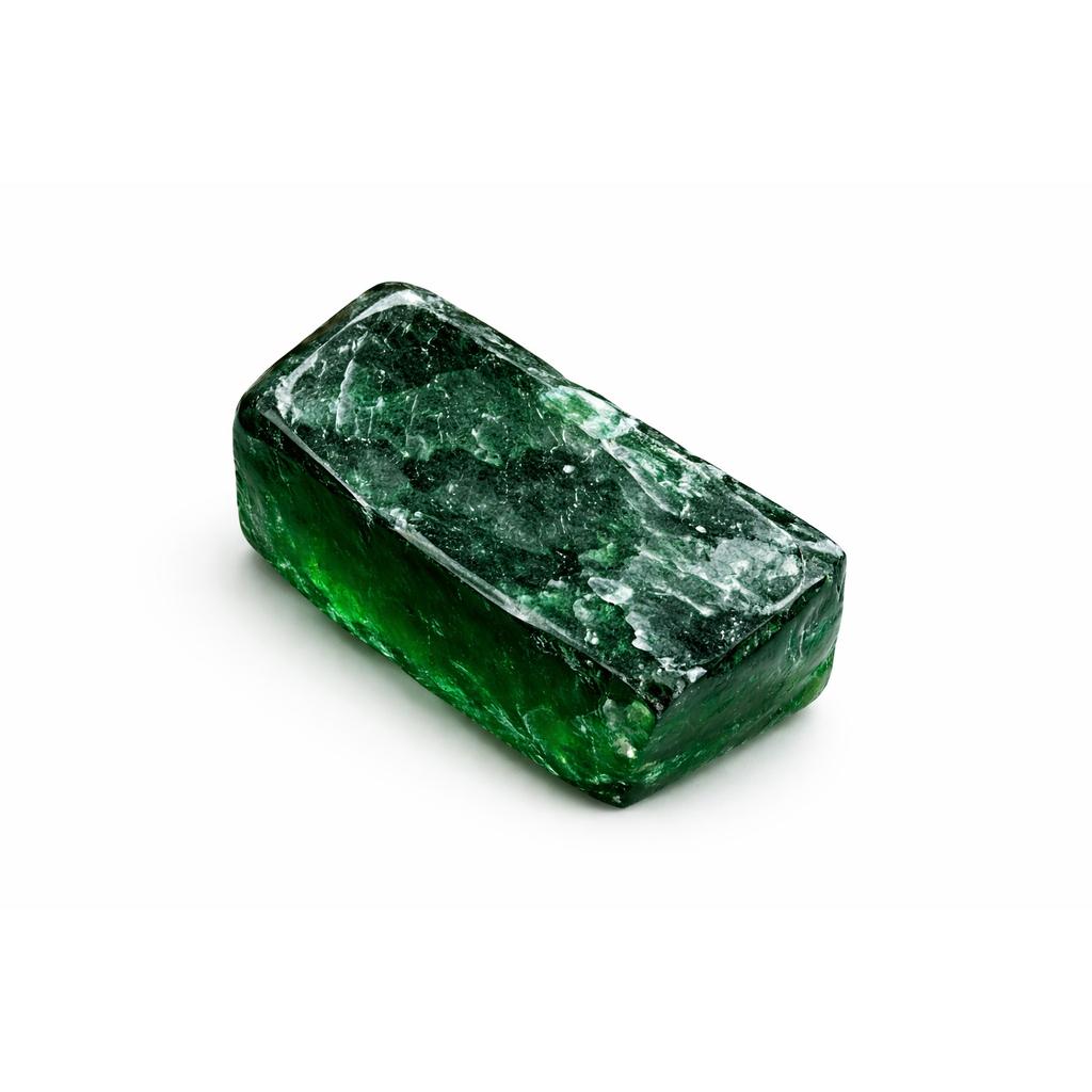 Lab-Created Green Emerald Loose Gemstone 272.30 ct Rough Uncut for Lapidary and Gem Collections