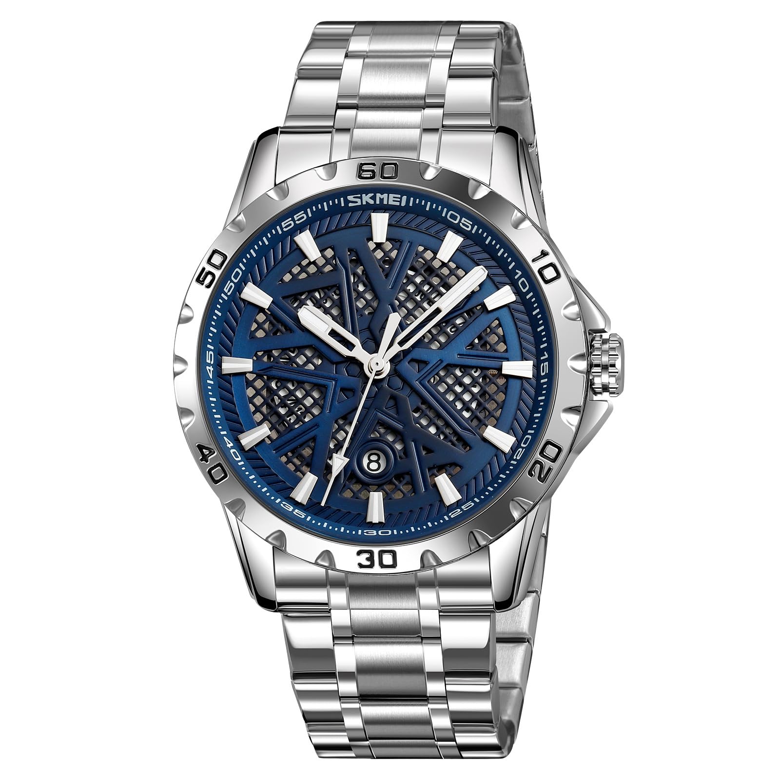 

Men s Business Watch, Stylish, Multi-Function, Stainless Steel, Water Resistant to 3 ATM, Date Display, Luminous, Perfect for Job Hunting, Even in