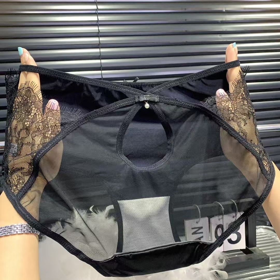 

Нижнее белье из французского кружева большого размера, удобные и сексуальные женские дышащие треугольные трусики со средней талией One Size