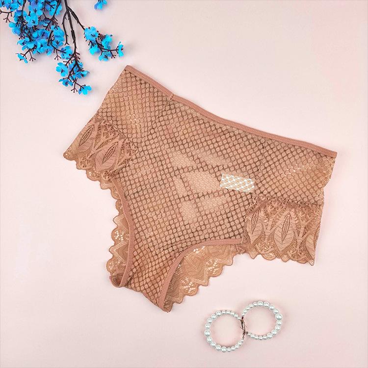 Lady Summer Sexy Hollow Out Cross Band High Waist Triangle Briefs