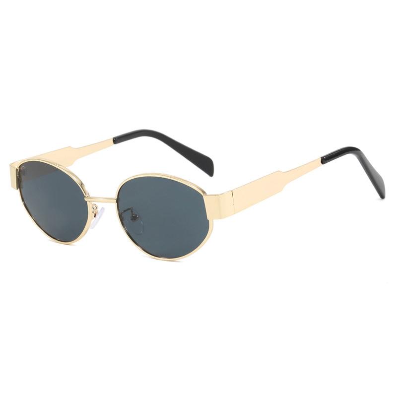 New Sunglasses For Women And Men UV400 Sun Glasses Alloy Oval Eyewear