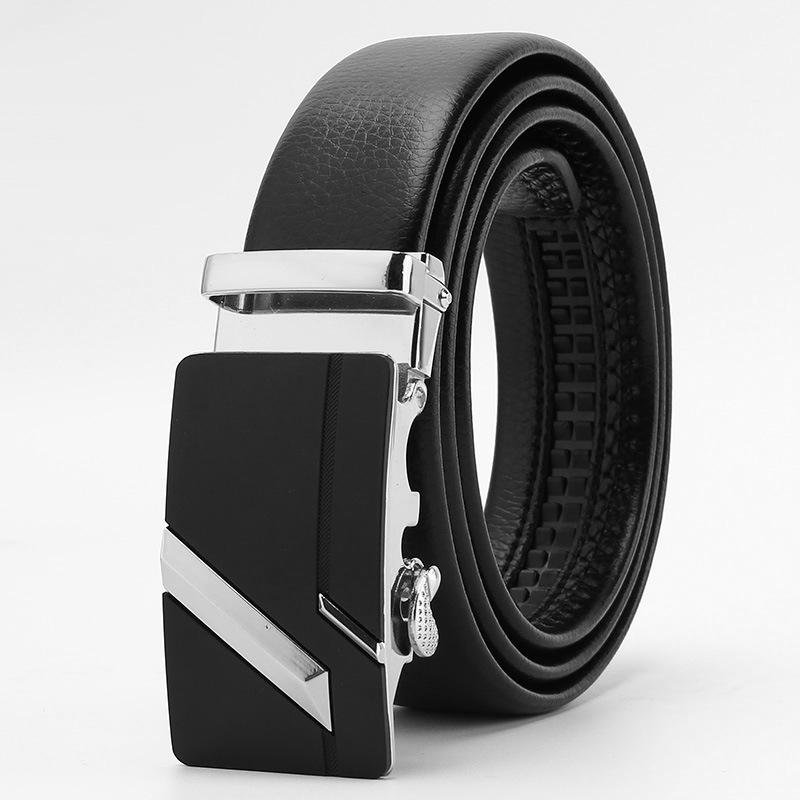 Microfiber Edging Automatic Buckle Belt  Men's Casual Belt  Men's Trouser Belt