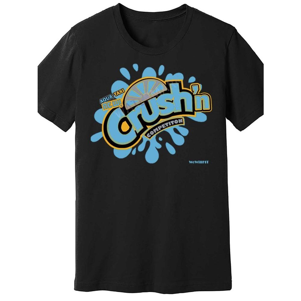 

Мужская футболка THE CRUSH с коротким рукавом, повседневная версия - Черный с аквамариновым синим всплеском S