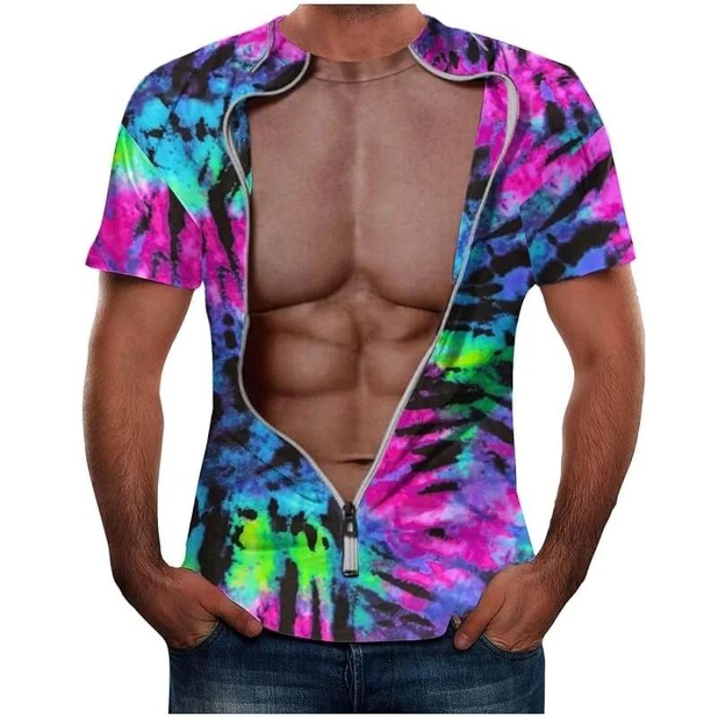 3D-Druck Lustiges Muskel-Grafik-T-Shirt für Männer Frauen Kurzarm Hässliche T-Shirts Kleidung Herren Neuheit Party Cosplay T-Shirts