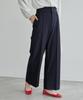 Serge Wide Matching Navy Size 36 [Rope Picnic] Wool-like Pants, Coordination, (40),