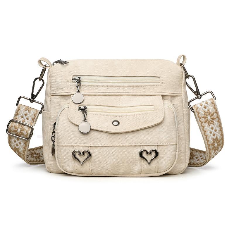 

Сумка через плечо Мягкая кожаная сумка на одно плечо Ретро Простая и модная Большая вместительная женская сумка бежевый