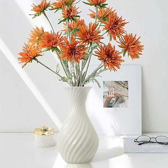 Imitation Ceramics Vase Green Plants Dried Flower Display Vase Living Room Bedroom Office Home Decor