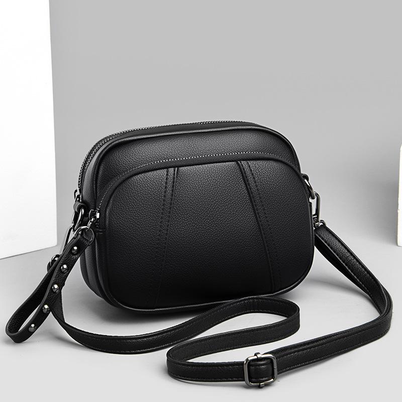 New Mini Mobile Phone Shoulder Bag Three Layer Crossbody Bag Korean Version Women's Small Bag Korean Version Round Bag