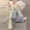 Petite Women Chic Sun Protection Coat Thin Casual Outerwear Summer Loose Zip‑up Sun‑proof Windbreaker Jacket