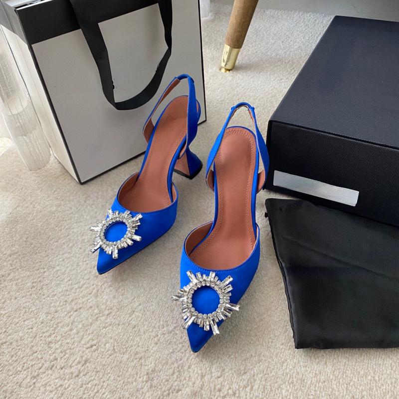 Fashion 2025 Sunflower Rhinestone High Heels Pointed Toe PVC Transparent Butterfly Rhinestone Sandals Baotou Women's Shoes