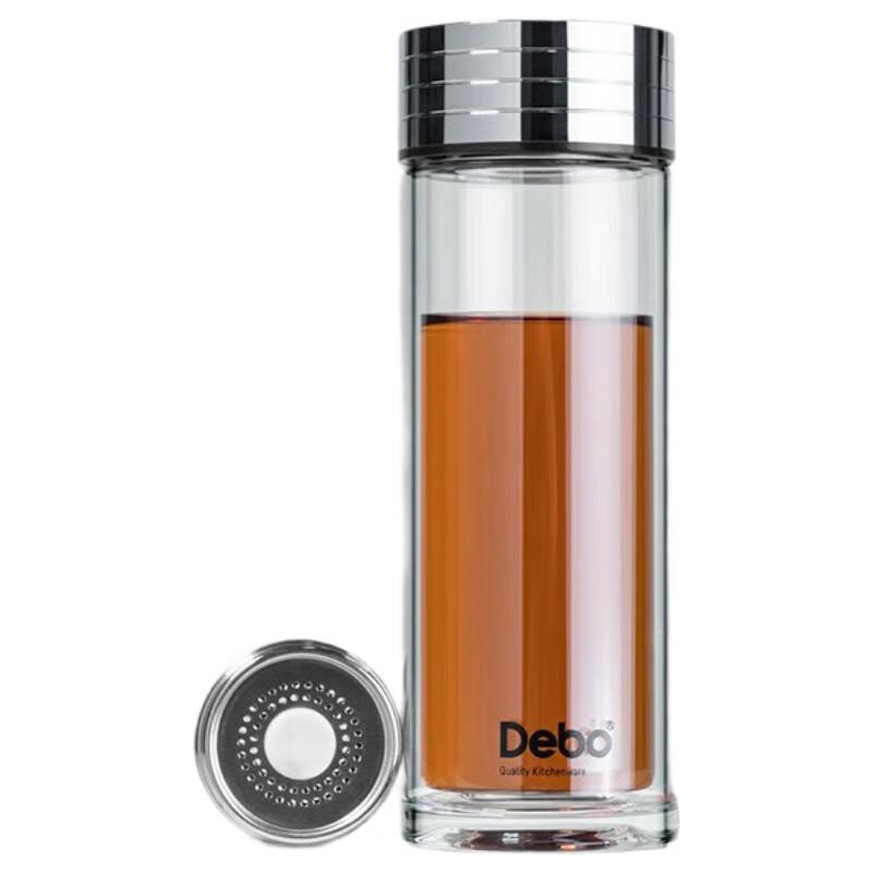Debo 350ml Double-Layer High Borosilicate Glass Tea Mug