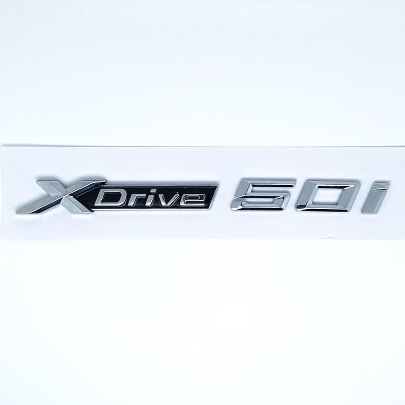 Xdrive 50i 50d 55i 55d Car Fender Emblem Trunk Badge Sticker For BMW X1 X3 X4 X5 X6 X7 Logo Accessories