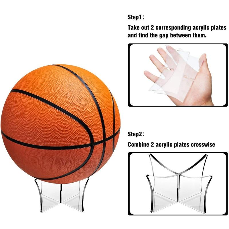 Acrylic Ball Stand Porable Display for Basketball Football Soccer Rugby Bowling