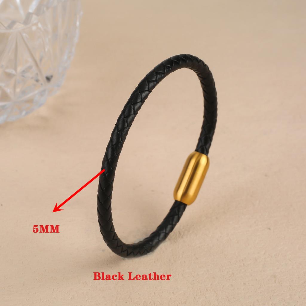 6 Colors Cute Zirconia Animal Bear Leather Braided Bracelet Classic for Man Woman Party Daily Wear Stainless Steel Jewelry Gift