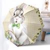 1pc Easter Bunny Automatic Folding Umbrella, 8 Ribs Iron Frame, Suitable for Outdoor Travel and Daily Use Yy251120259