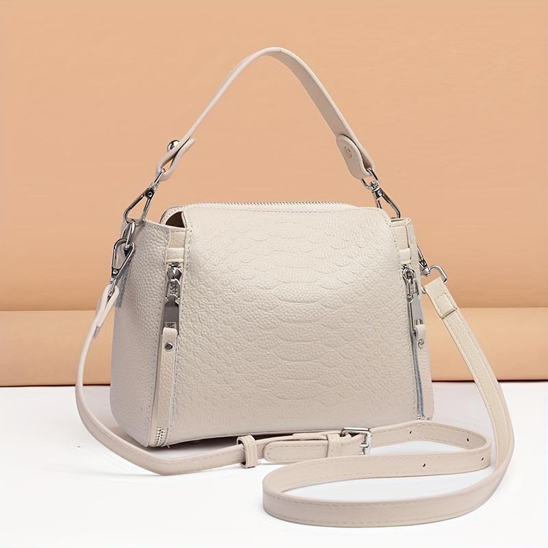 Women's fashion snake embossed shoulder bag, portable handbag, perfect for daily use