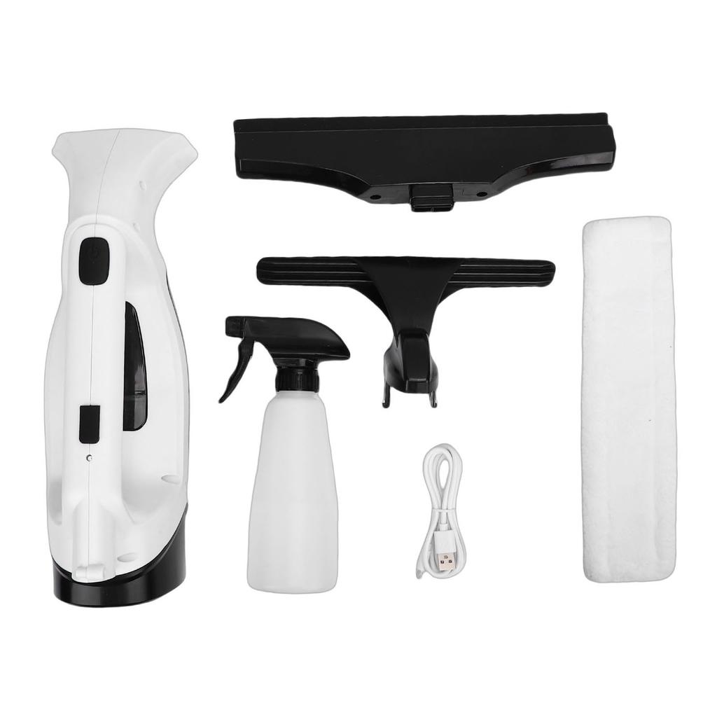 Electric Window Cleaner Cordless Vacuum Squeegee with 1.2KPa Suction Power 11 Inch Soft Silicone Blade for Mirrors