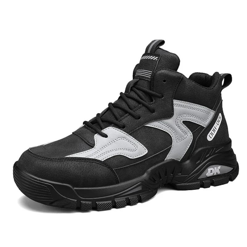Herren High-Top Arbeitsschuhe Herbst Winter Mode Outdoor Bergsteigen Rutschfest Sportschuhe Reise Urlaub Freizeitschuhe 2024