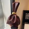 Borsa a mano morbida in pelle personalizzata, borsa a secchiello mini plissettata da donna di lusso, borsa da sera Party con cerniera laterale, temperamento