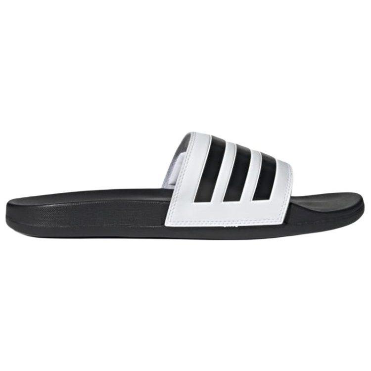Adidas Adilette Comfort Slip Resistant Slide Slippers Unisex Black White GZ5893