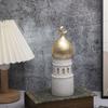 Yousheng Ramadan Resin Art Statue Islamic Mosque Cultural Ornament Handcrafted Mosque Models Tower Decoration for Eid Home Office Ramadan Mubarak