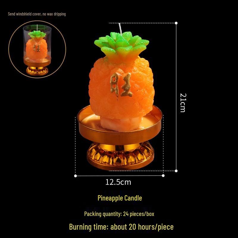 Handun 13cm Windproof Lotus Prosperity Candles, Box of 24