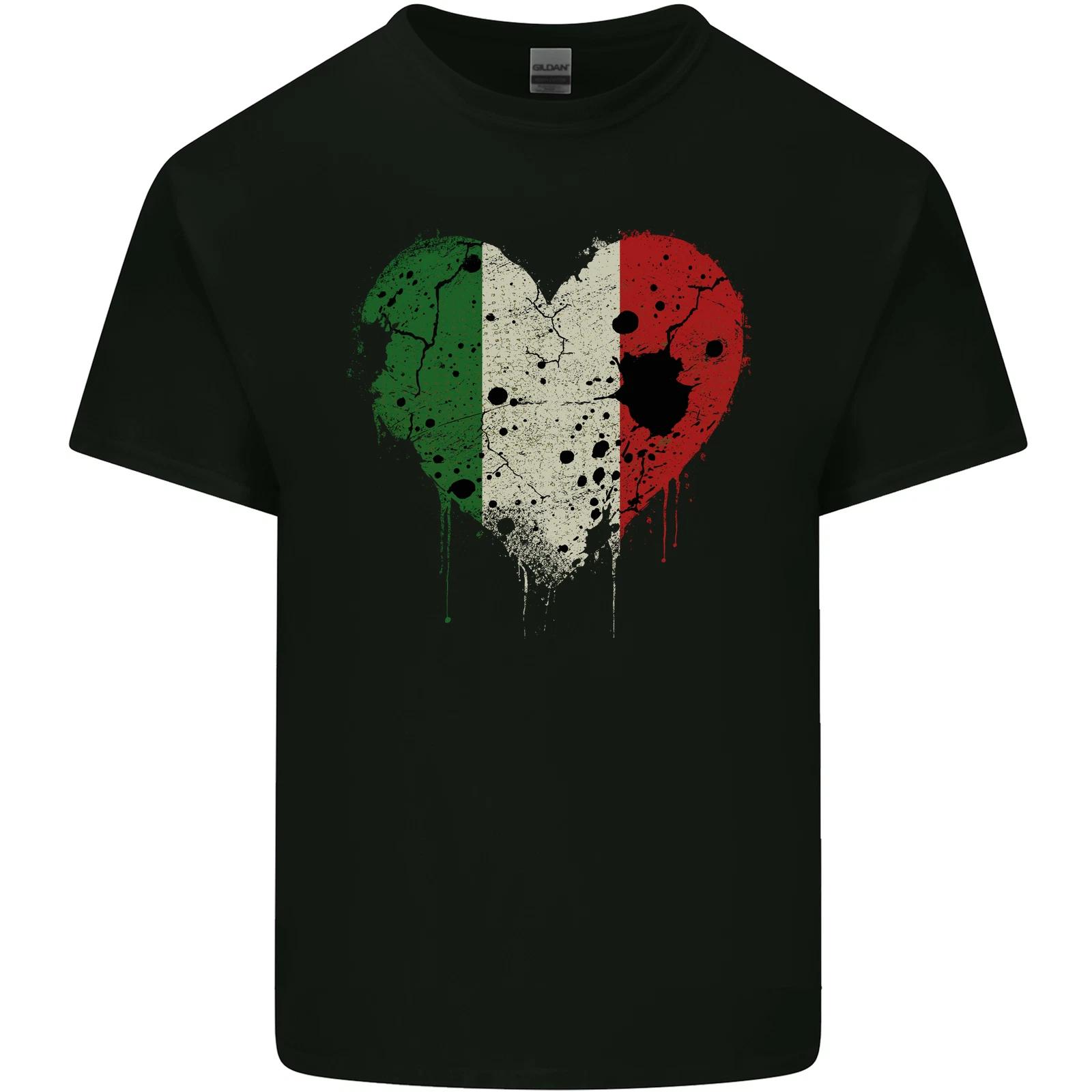 Love Italy Flag Italians Day Football Rugby Kids T-Shirt Childrens 4XL
