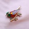 KNIKOO Europe and the United States Women Bird Brooch Drip Oil Pin Fashion Wild Brooch