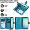 WEFOR for Samsung Galaxy A57 A37 A56 A36 5G A17 A26 A16 A07 A06 Wallet Case, 6 Card Slots/Zipper Pocket, Detachable Wrist Strap