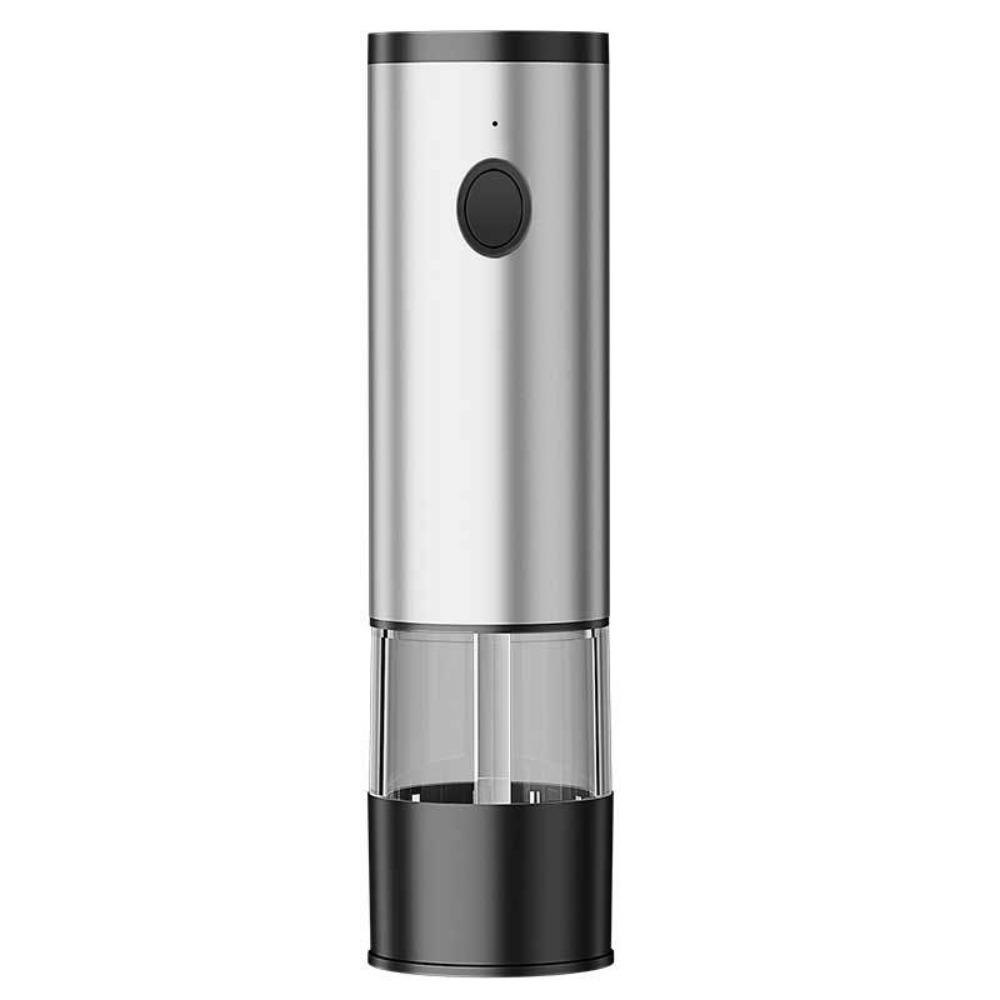 Large Capacity Electric Pepper Grinder Automatic USB Rechargeable Salt Pepper Mill One Hand Operation Stainless Steel