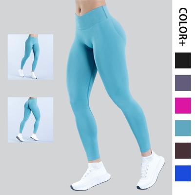 European & American Quick-Dry Yoga Pants: Seamless, Hip-Lifting, Tight-Fit, Cross-Waist for Running & Fitness Activities