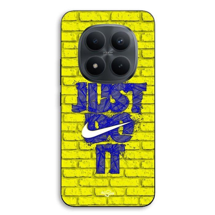 Coque de téléphone - MANIACASE - Xiaomi Redmi Note 15 Pro Plus 5G - Silicone TPU - Logo Just Do It - Noir/Bleu