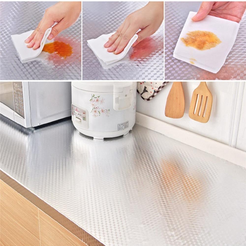 High-temperature Kitchen Anti-fouling Wallpaper Aluminum Foil Oil-proof Stickers Self-adhesive