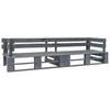 vidaXL Garden Pallet Sofa 2-Seater Grey Wood